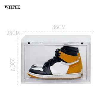 

Sneaker Shoe Box Acrylic Sneaker Display Box Shoes Storage Case Organizers Stackable Foldable JAN88