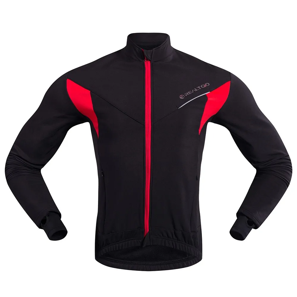 Men's Long Sleeve Cycling Jersey Winter Outdoor Sports Windproof MTB