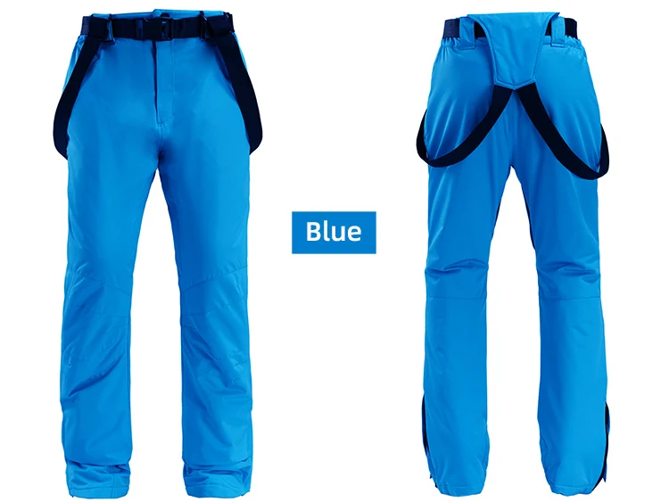 Плотный теплый лыжный костюм для женщин, ветронепроницаемый лыжный комплект для девочек, лыжная куртка для сноубординга, штаны, костюм для женщин, зимняя спортивная одежда - Цвет: Single Blue Pants