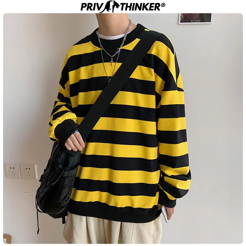 Ceny Privathinker kobieta swetry w paski jesień bluza z okrągłym dekoltem 2019 Lady luźne bluzy z długim rękawem kobieta 5XL ubrania kolorowe