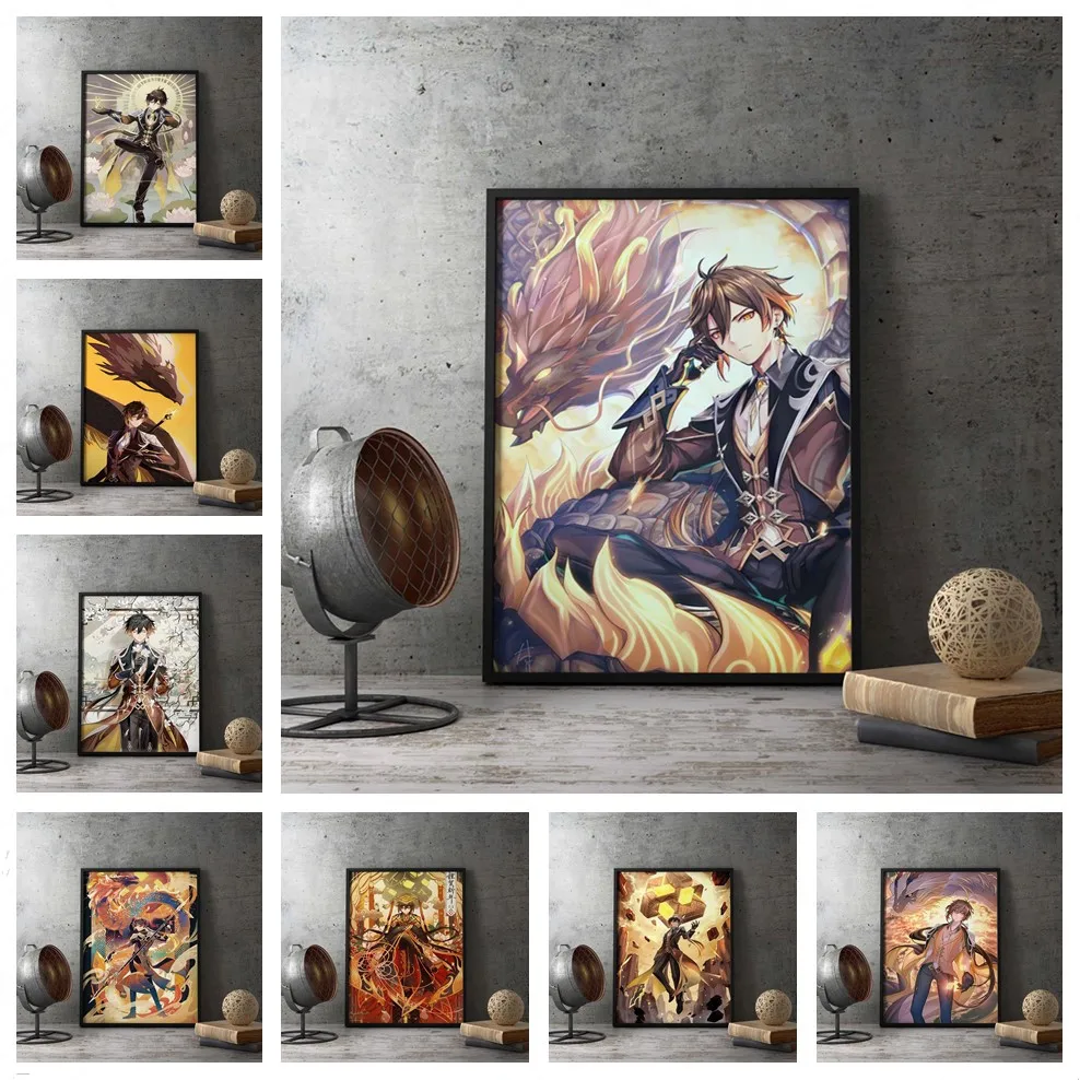 

Anime Figure Genshin Impact Poster Decoration Art Decor Painting Home Decor Poster Room Wall Decor Canvas Quality Poster