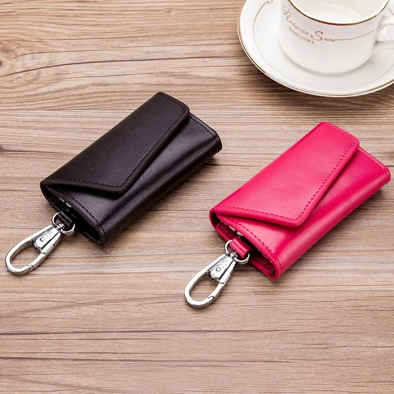 

Fashionable simple multifunctional car key case large-capacity leather lady key case new card case key pocket