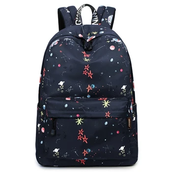 

Classic Floral Printed Travel Backpack for Women Canvas School Backpack for Teenager Large Capacity Backpack Female