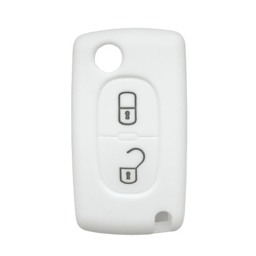 for Peugeot 308 folding 3-key silicone key case 307 207 206 key bag 408 remote control protective sleeve