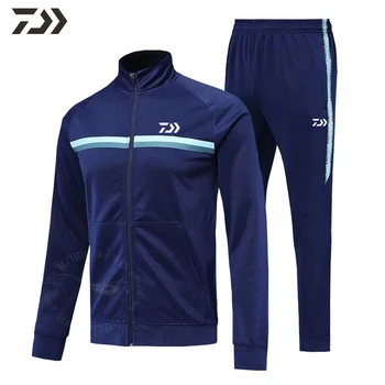 

New DAIWA Fishing Suits Sport Men Breathable Fishing Shirts Pants Spring Autumn Striped Fishing Jacket Sportswear Men Outdoor