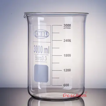 

3000mL Glass Beaker,3 Litre,Low Form,Good Quality,Lab Borosilicate Glassware