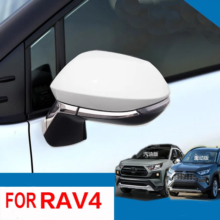 4pcs ABS Chrome Rearview Side Mirror Cover Trim Accessories For 2019 2020 Toyota RAV4 RAV 4 Car styling | Автомобили и мотоциклы