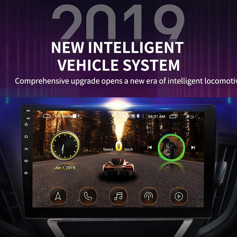 OPQ-2 Din 10,1 дюймов Android 8,1 Универсальное автомобильное радио 1G+ 16G стерео gps Navi wifi USB Bluetooth Мультимедиа MP5 плеер с камерой