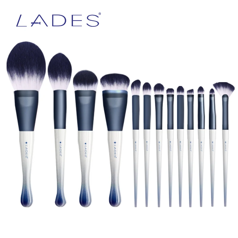 

LADES 13PCS Makeup Brushes Set Blusher Powder Eyeshadow Blending Brush Gradient Wood Handle Beauty Make up Tools