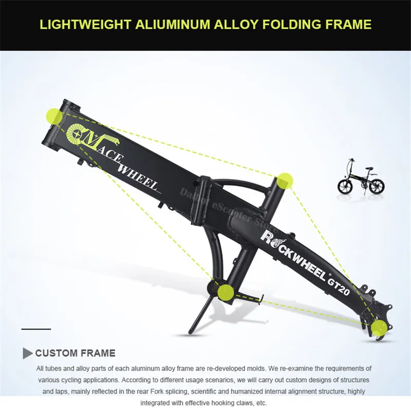 New 20 Inch Electric Bike Bicycle Folding Two Wheels Electric Bikes 7.8AH 48V 350W Adults Electric E Scooter 70KM  (33)