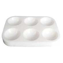 25 шт., профессиональные акварельные поддоны для рисования, для детей и взрослых, пластиковые пигменты, 6 хорошо прямоугольных поддонов, палитра для макияжа