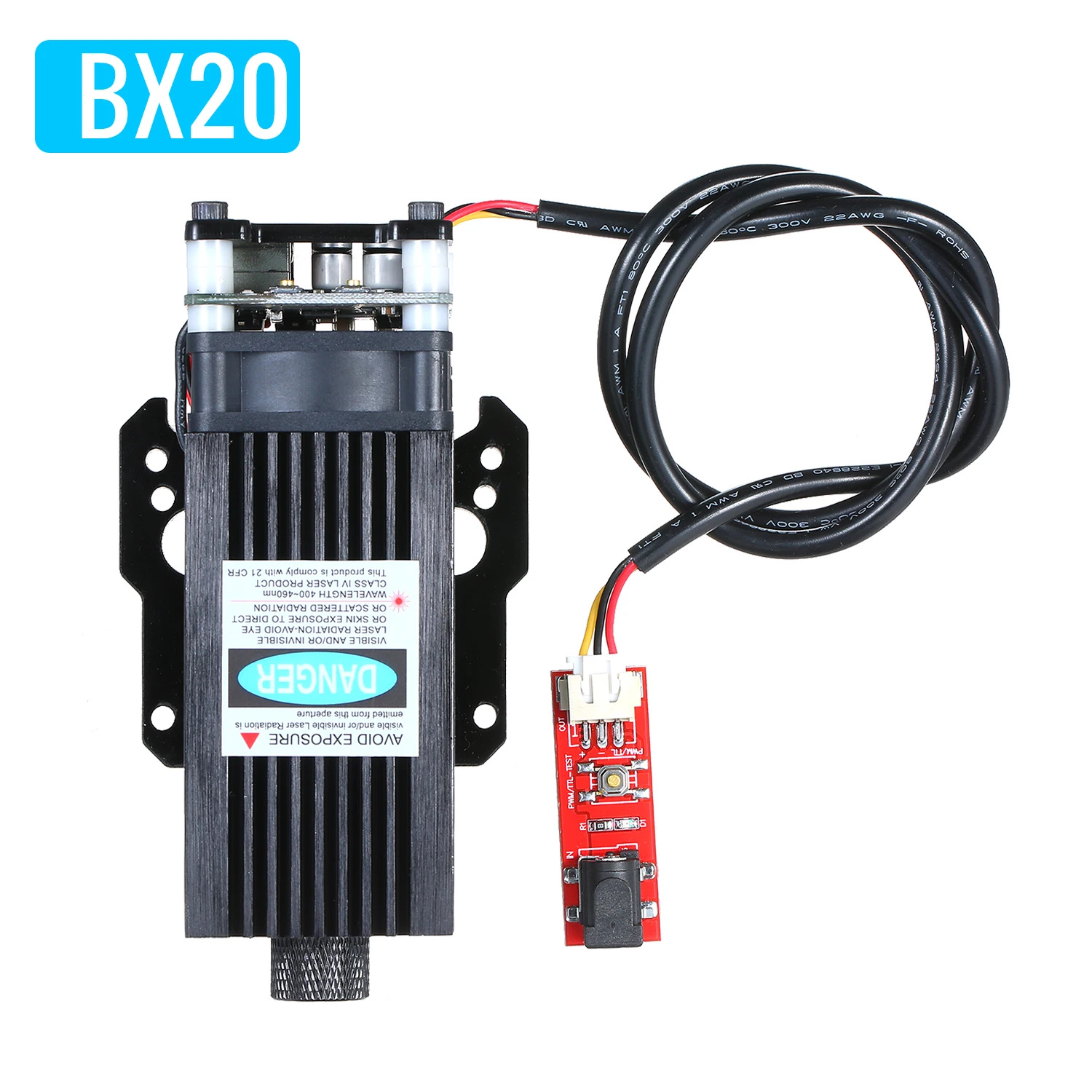 Профессиональная 20 Вт лазерная головка лазерный модуль деревообрабатывающее оборудование части DIY Инструменты для VG-L7 лазерная гравировка машина - Цвет: BX20