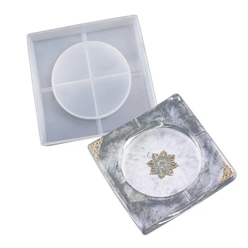 

Epoxy Resin Molds Square Ashtray Mold Silicone Mold Casting Mold for DIY Ashtray Flower Pot Resin Art (Ashtray Mold)