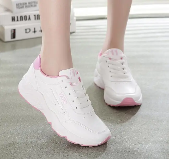 

Summer Spring Fashion Women Casual Shoes Pu Leather Platform Shoes Breathable Women Sneakers Ladies flats All-match Trainers