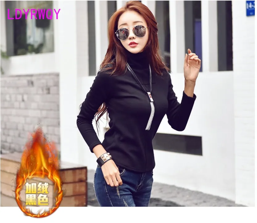 

We have set up our own factory can't make good quality frame qiu dong with velvet turtle neck long sleeve T-shirt female render