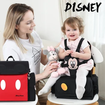 

Disney Diaper Bags Mummy Bag Baby Storage Bag Mother Maternity Care Bag Baby Waterproof Wet Bag Outing Mickey Minnie Chair Bag