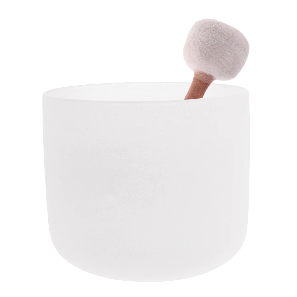 

Musical Instruments Crystal Singing Bowl C Note Root Chakra 8 inch with Mallet