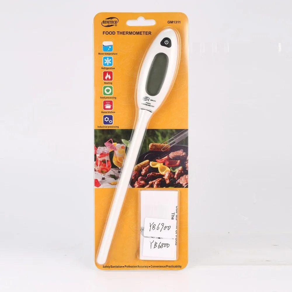 BENETECH GM1311 цифровой термометр для приготовления пищи, Кухонное масло, конфеты, вода, барбекю, мясо, печь, температура, зонд из нержавеющей стали, тест