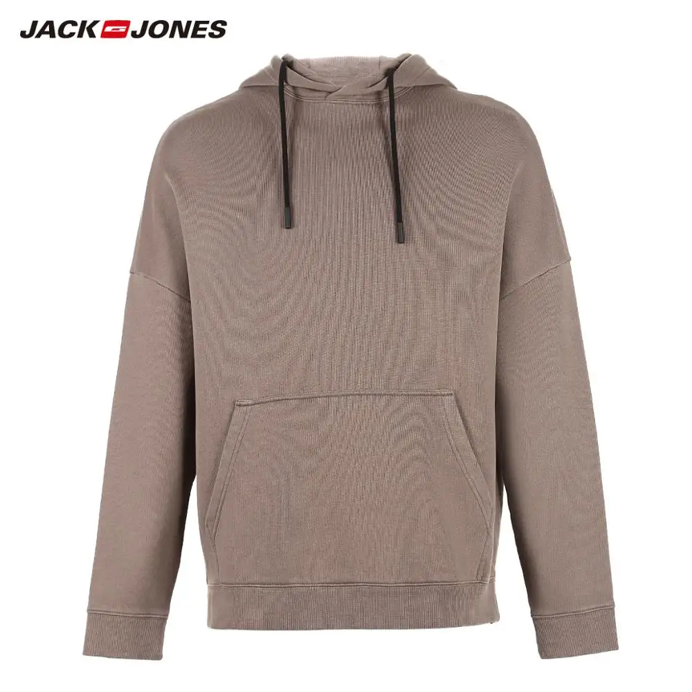 JackJones Мужская зимняя свободная толстовка с открытыми плечами базовая мужская