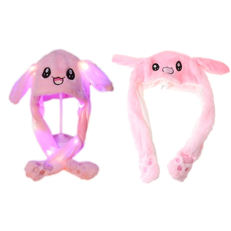 Adult Kids Light Up Plush Animal Hat 