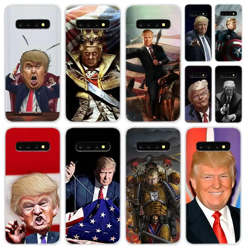 Мягкий силиконовый чехол для Samsung Galaxy S21 S20 Uitra S10 Lite S9 Plus Fe S8 S7edge с Дональдом Трампом