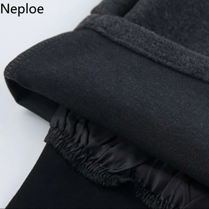 Neploe/большие размеры, Свободные Поддельные штаны из двух предметов, широкие штаны с высокой талией, тонкая верхняя одежда, штаны осень-зима, Panyalones 46655