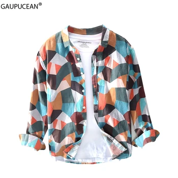 

100% Linen Cool Breathable Anti-static Anti-radiation Man Casual Shirt Fashion Colorful Male Vintage Long Sleeve Men Shirts