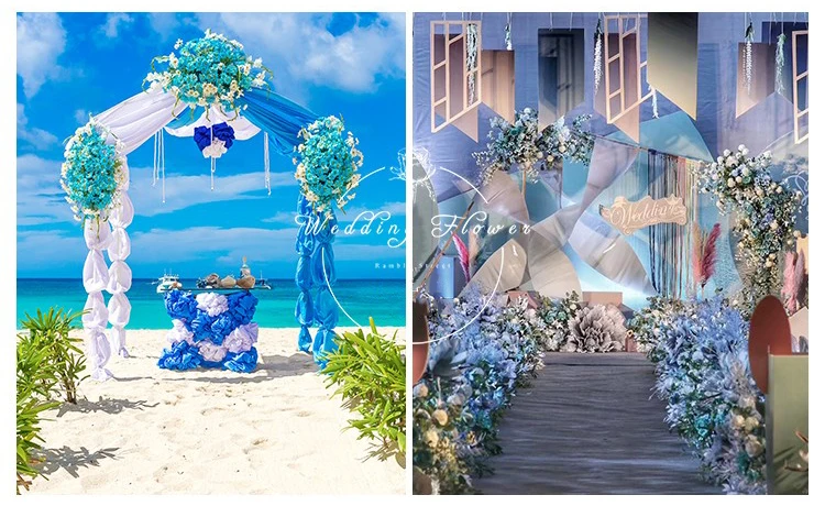 JAROWN Wedding Flowers Artificial Silk Flower Row Line Arch Floral Outdoor Lawn Wedding Bauble Decoration Fake Flower Flores Para Manualidades (17)