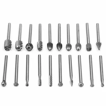 

20pcs Cutting Grinder Wood Carving Burrs Engraving Rotary Drilling Reaming HSS