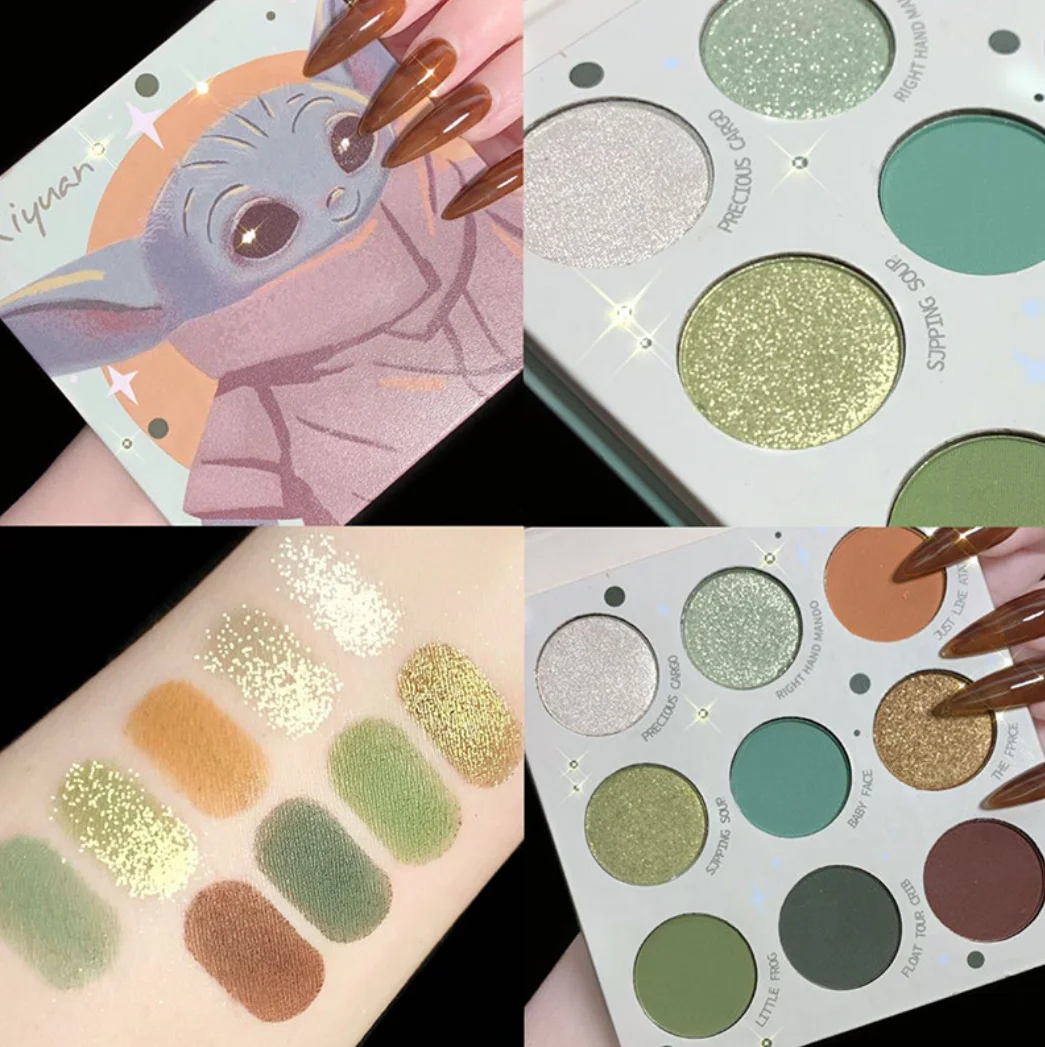 9 Colors Eyeshadow Fine Powder Natural Three Dimensional Easy To Color Student Glitter Cartoon Eyeshadow Eye Shadow Aliexpress