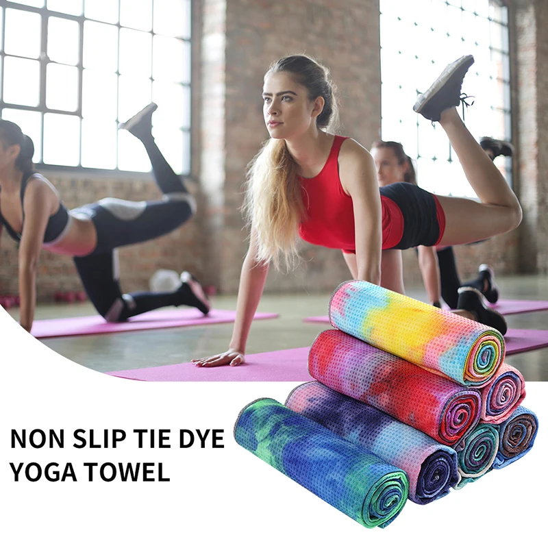 

183*63cm Tie Dye Yoga Towel Non Slip Yoga Blanket Microfiber Fitness Mat Absorb Sweat Pilates Sport Training for Gym Exercise