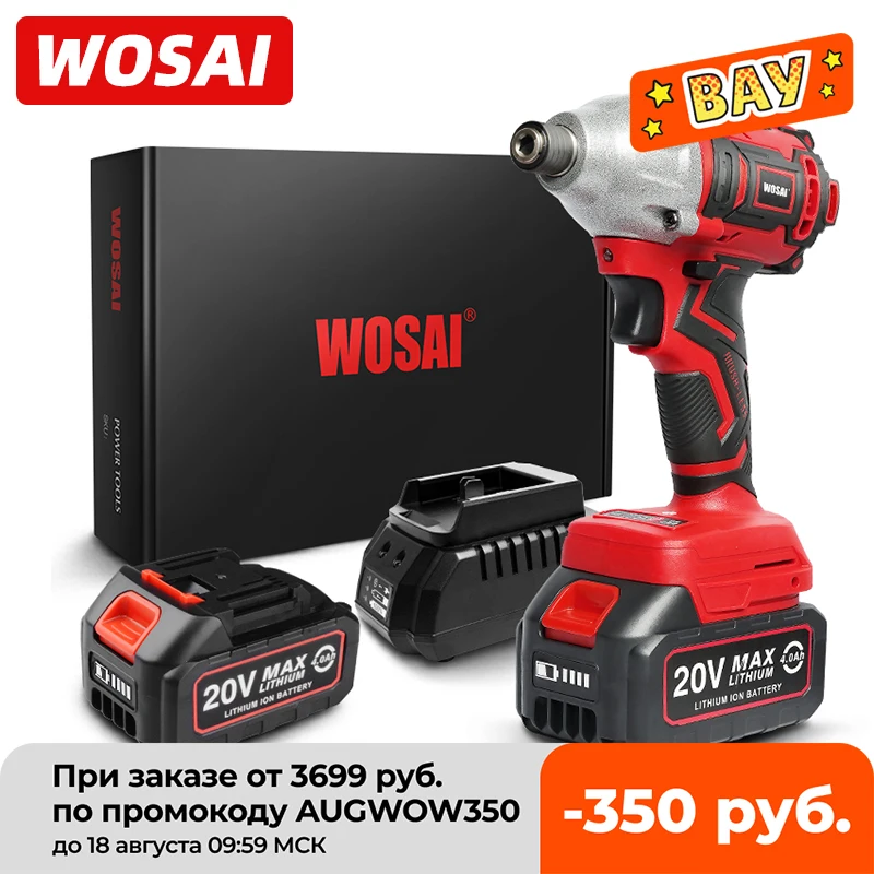 Photo Product WOSAI MT Series 300Nm Brushless Screwdriver Electric Drill Cordless Screwdriver 20V Impact Driver Lithium-Ion Battery Power Tool