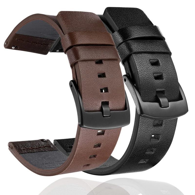 Replacement Watch Strap for Xiaomi Huami Amazfit GTR 47 42 mm watch band Quick fit leather bracelet wrist accessories | Наручные часы