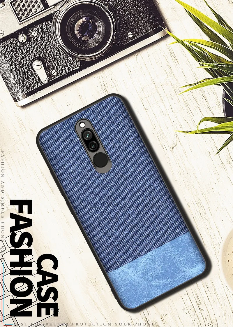 Для Xiao mi redmi 8 чехол силиконовый тканевый противоударный чехол для Xiao mi redmi 8A note 8 cc9 pro mi 9 Capas чехол - Цвет: blue with blue