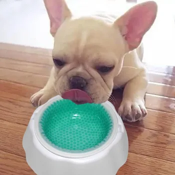 

Keep Cool & Frosty Pet Summer Water Food Bowl Ice Water Pet Bowl New