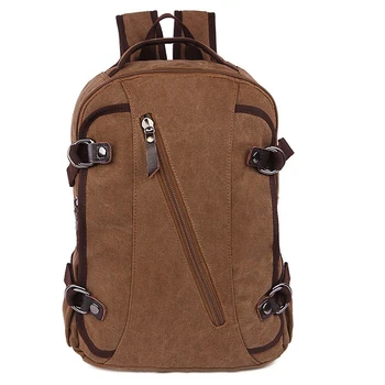

Brown color top quality canvas men backpack Outdoor Hiking Climbing Camping Large Capacity backpack for male 200825-79