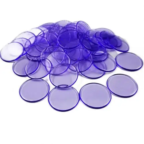 100 шт 19 мм дети бинго чипы прозрачный цвет счетные математические игровые счетчики маркеры Пластиковые Детские Обучающие аксессуары - Цвет: Dark Purple