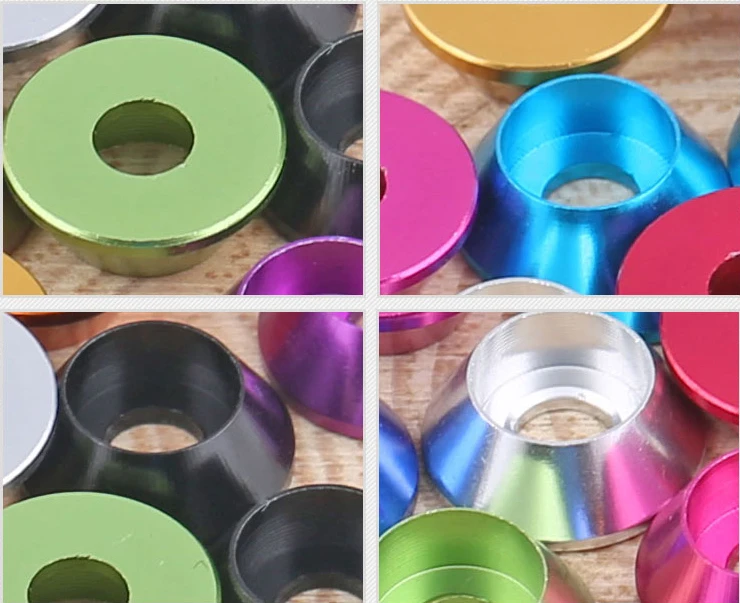 Description Picture 2 of itemMultiple Colour Cup Head Washers M2 M2.5 M3 M4 Aluminum Alloy Gasket For Screws Bolts 5/10/20/50PCS