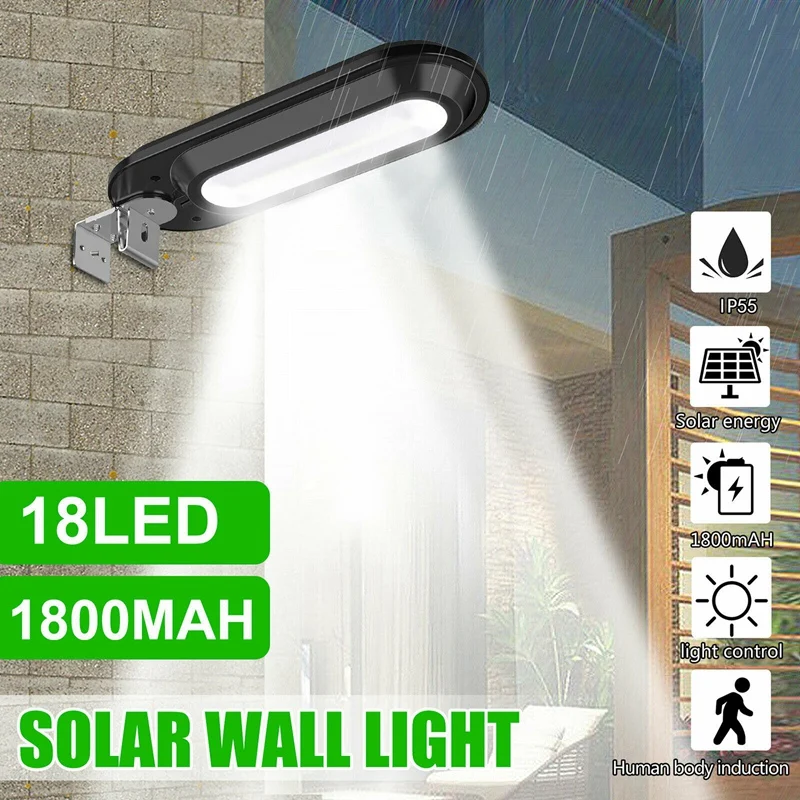 wall mounted bedside lights 18 LED Solar Power Dusk to Dawn Light Outdoor Yard Garden Wall Lamp Waterproof sconce light fixture