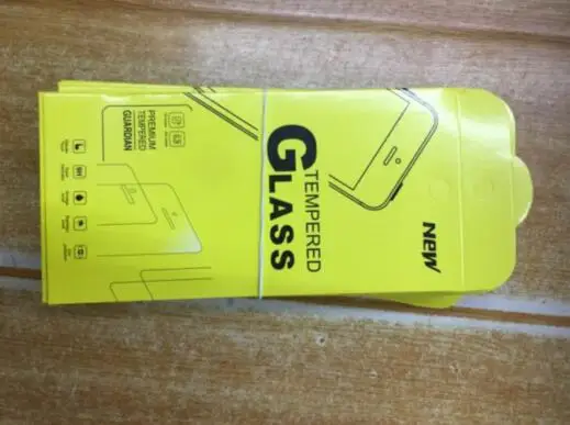 50 шт., самоклеящаяся бумажная упаковочная коробка, посылка для защиты экрана из закаленного стекла для Iphone X 8 7 Plus - Цвет: Yellow Empty Box