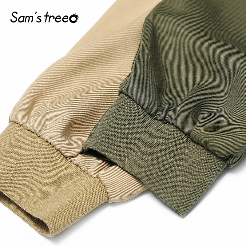 Samstree армейский зеленый сплошной прямой военный рейнджер женские брюки Осень хаки средняя талия ретро досуг женские брюки