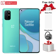 Original OnePlus 8T 5G Mobile Phone 6.55" 120Hz AMOLED Fluid Screen 8G 128G Snapdragon 865 Android 11 48MP Quad Cams Smartphone