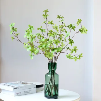 

Artificial Green Plant Branches Japanese-Style Bell Leaf Small Fresh Floral Living Room Decorative Japanese-Style Artificial Lea