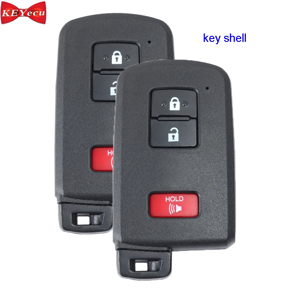 KEYECU 2 шт. для Toyota Highlander Land Cruiser Tacoma Prius C V RAV4 дистанционный чехол для ключей брелок для HYQ14FBA