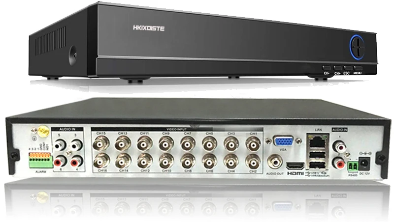 HKIXDISTE 16CH 5в1 AHD DVR Поддержка CVBS TVI аналоговая AHD ip-камера HD 5MP облако H.265+ VGA HDMI видеорегистратор RS485 аудио оповещение