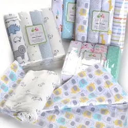 4 шт./лот Муслин 100% хлопок фланель детские пеленки мягкие одеяла для новорожденных детские одеяла Новорожденные подгузники из муслина