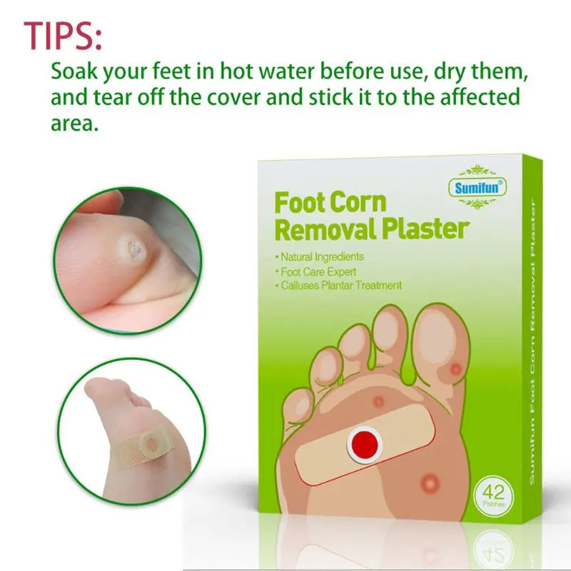 

Foot Corn Remover Patch Wart Thorn Curative Calluses Soft Feet Pain Relief Skin Treatment Medical Plaster Sticker Care Tool