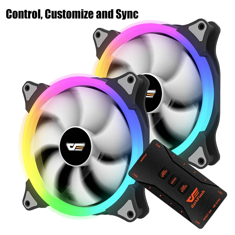 Чехол darkFlash 140 мм вентилятор Охлаждающий ПК RGB аура синхронизация 5 В/3Pin Заголовок
