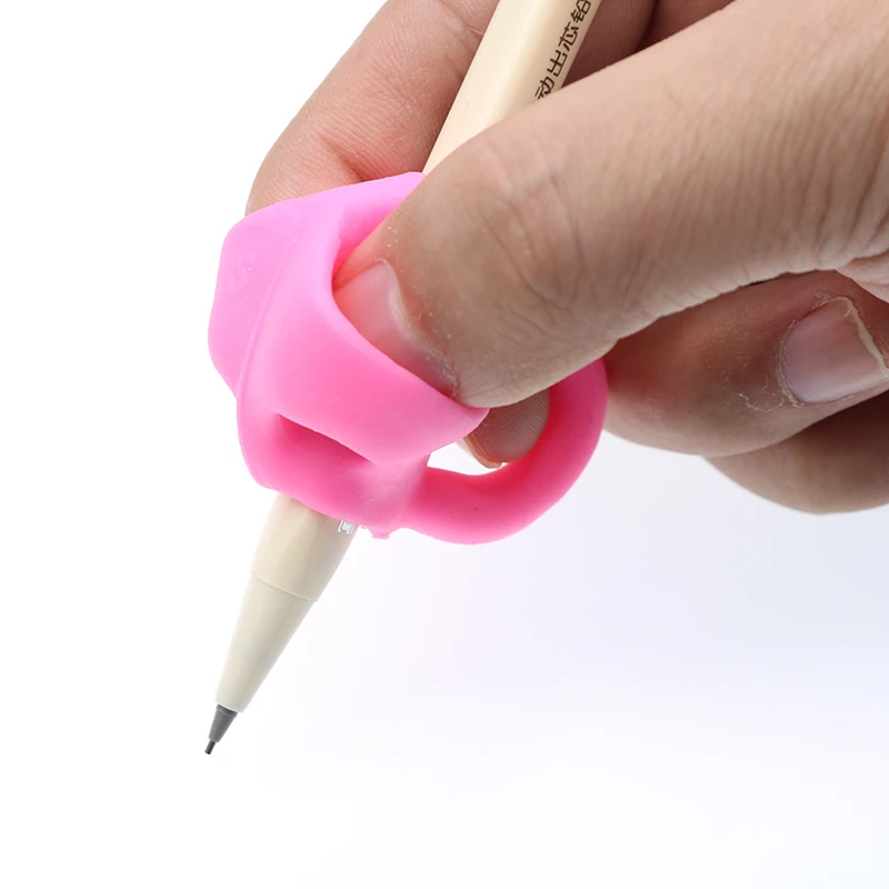 3x Finger Sets Writing Kindergarten Children Beginners Correct Grip Pen Silicone 
