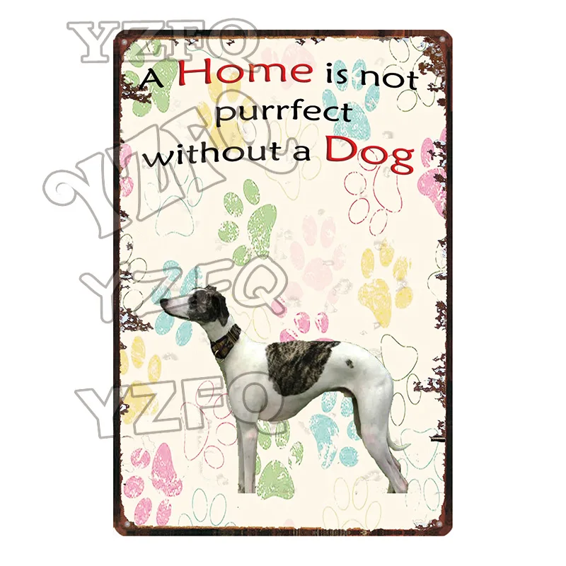 Warning Beware Attack Cat Watch Dog on Duty Pet Metal Plate Wall Pub Restaurant Home Art Decor Iron Poster Cuadros DC-5483A - Цвет: DC-5494